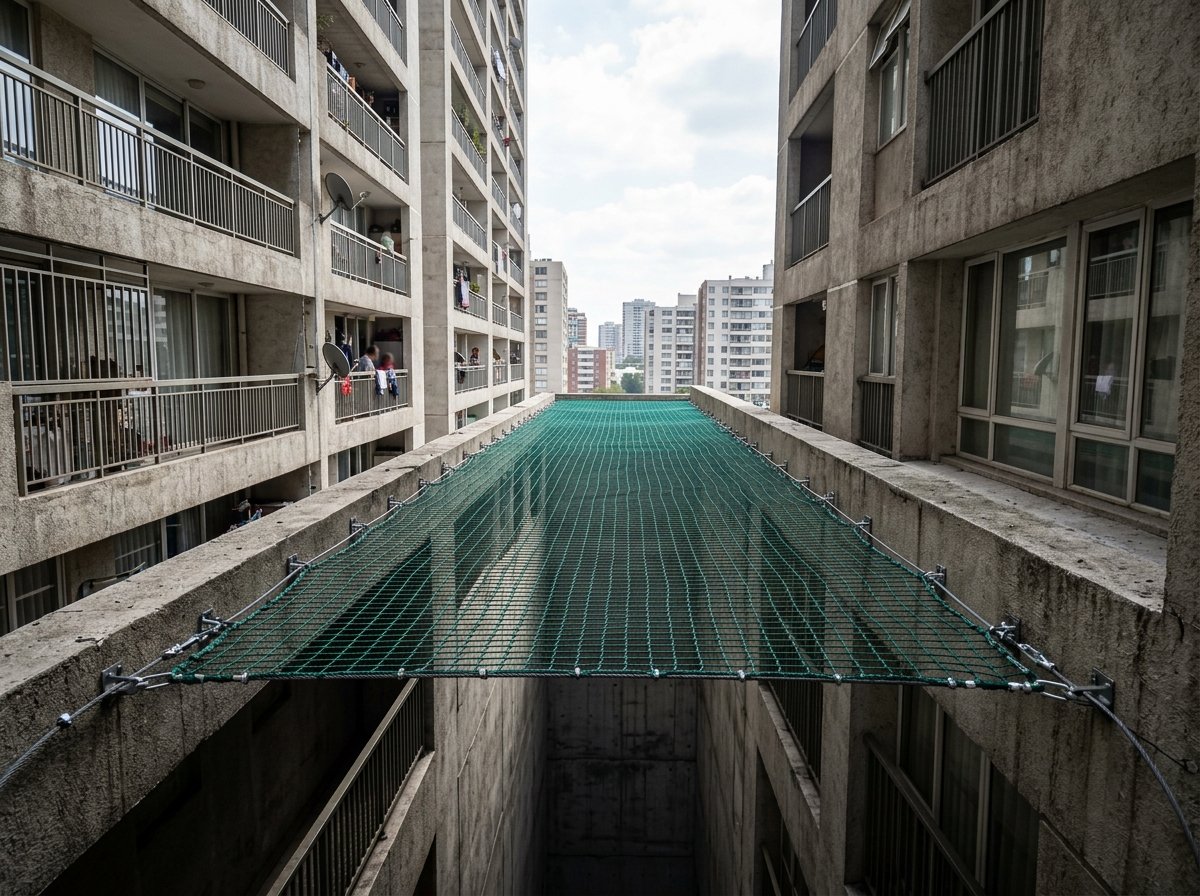 Duct Area Safety Nets for Apartments & Buildings
